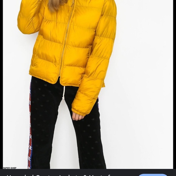 Herschel Supply LARGE MUSTARD Featherless High Fill Jacket CUTE BRAND NEW w/Tags - Picture 5 of 16